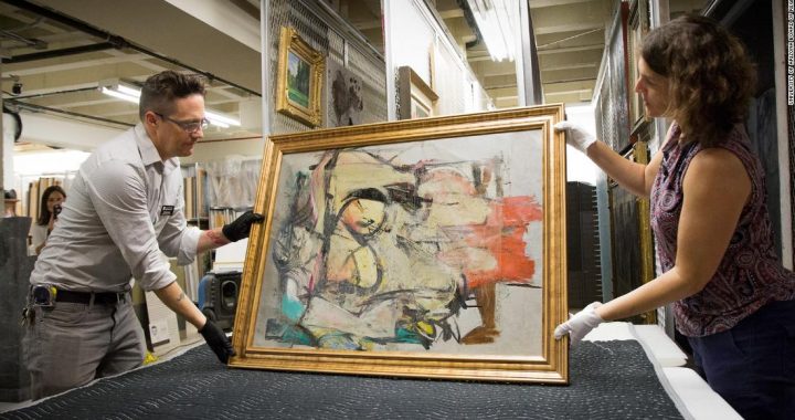 Famous Willem de Kooning painting, badly damaged in a heist, is finally restored